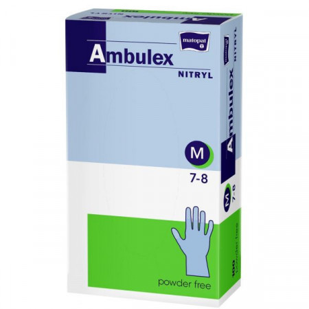 Ambulex Manusi Din Nitril Albastre Marimea M 100bucati