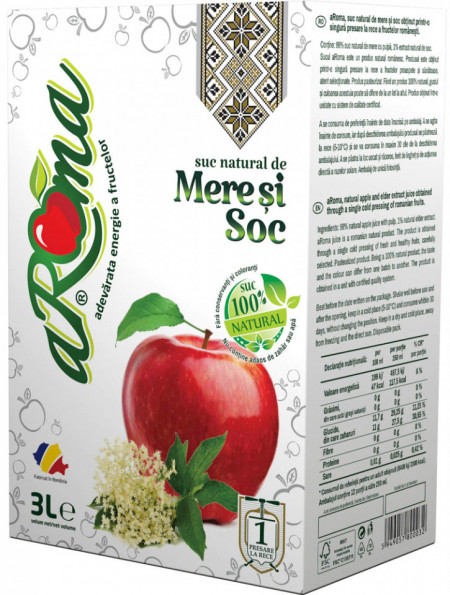 Aroma Suc Natural de Mere si Soc 3L