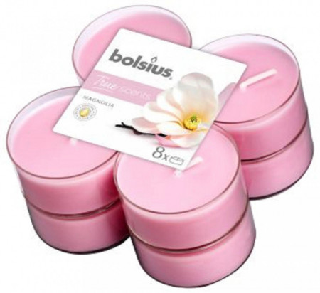 Bolsius Set 8 Lumanari Parfumate Tip Pastile cu Aroma de Magnolie