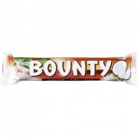 Bounty Miez de Cocos Invelit in Ciocolata Neagra 57g