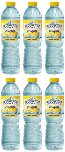 Bucovina Apa Fructata Necarbogazoasa cu Lamaie Tonifianta 6 buc x 1.5L