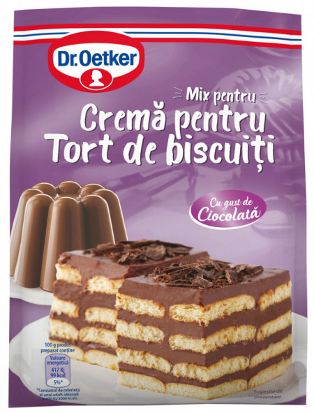 Dr.Oetker Mix pentru Crema pentru Tort de Biscuiti cu Gust de Ciocolata 90g