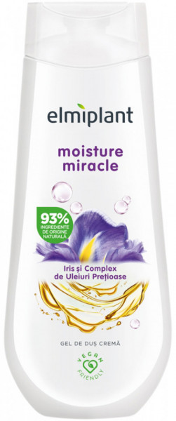 Elmiplant Moisture Miracle Gel de Dus Crema cu Iris si Complex de Uleiuri Pretioase 400ml