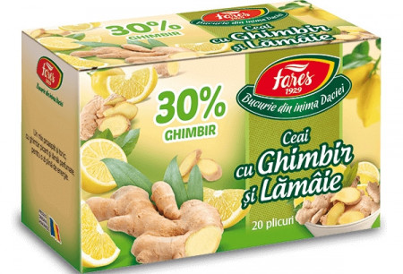 Fares Ceai cu Ghimbir si Lamaie 20plicuri x 2g