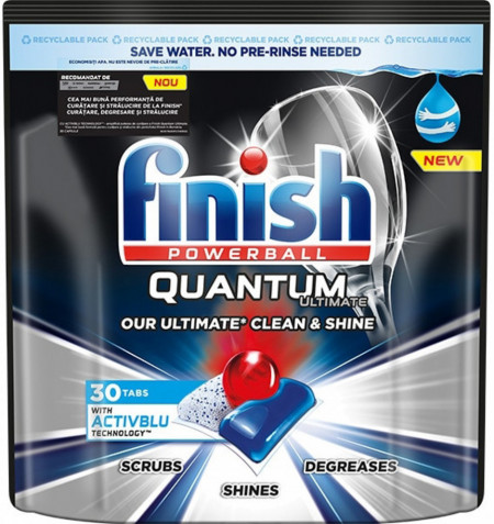 Finish Powerball Quantum Ultimate Detergent pentru Masina de Spalat Vase 30 tablete