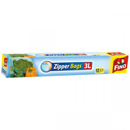Fino Pungi Alimentare Zipper 3l 12bucati