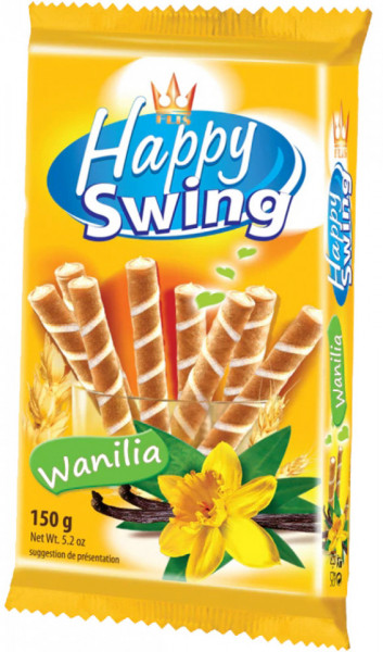 Flis Happy Swing Rolls Vanilla Rulouri de Napolitane cu umplutura de Vanilie 150g