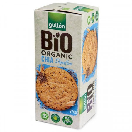 Gullon Biscuiti Digestivi Bio cu Cereale si Seminte de Chia 270g