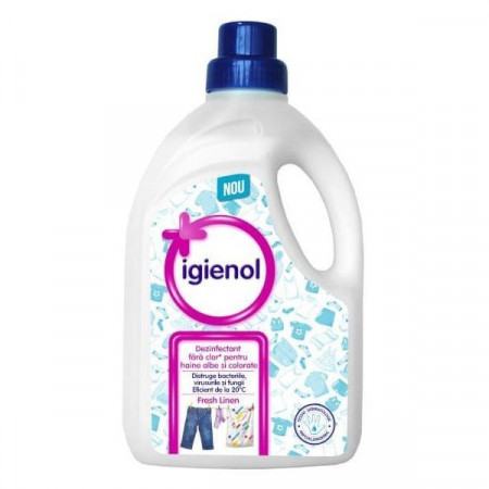 Igienol Fresh Linen Dezinfectant fara Clor pentru Haine Albe si Colorate 1.5l