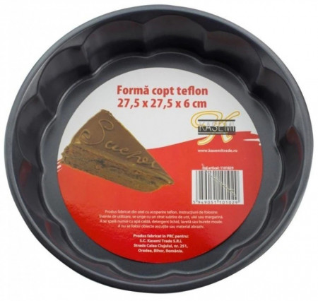 Kasemi Forma Rotunda pentru Copt din Teflon 27.5x5cm