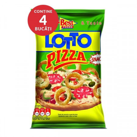 Lotto Snack din Porumb cu Gust de Pizza 4bucati x 75g