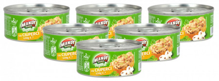 Mandy Pasta Vegetala Tartinabila cu Ciuperci 6 buc x 120g