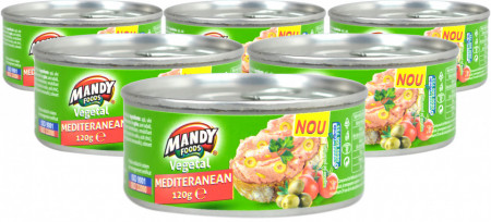 Mandy Pasta Vegetala Tartinabila Mediteraneana 6 buc x 120g