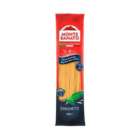 Monte Banato Spaghetti Paste Fainoase din Faina de Grau Dur 400g