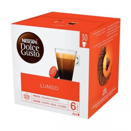Nescafe Dolce Gusto Caffe Lungo Cafea Prajita si Macinata 30 capsule 210g
