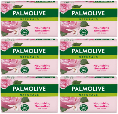 Palmolive Naturals Nourishing Sensation Milk & Rose Sapun de Toaleta 6 buc x 90g
