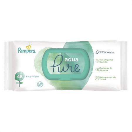 Pampers Aqua Pure Servetele Umede 48bucati