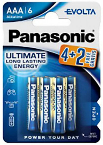 Panasonic Baterii Alkaline eVOLTA AAA R3 4+2 Gratis