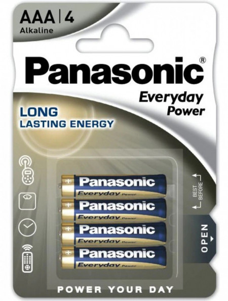 Panasonic Baterii Alkaline Long Lasting Energy AAA LR03 4buc