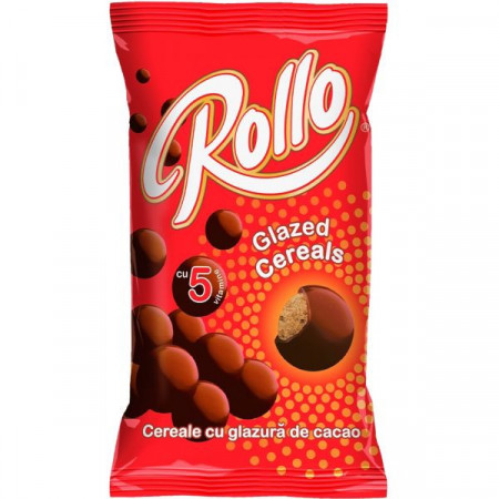 Rollo Cereale Expandate cu Glazura de Cacao si 5 Vitamine 100g