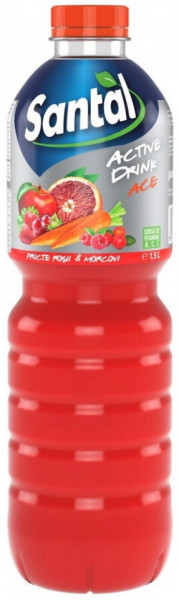 Santal Active Drink Ace Bautura Racoritoare Necarbogazoasa cu Fructe Rosii & Morcovi 1.5L