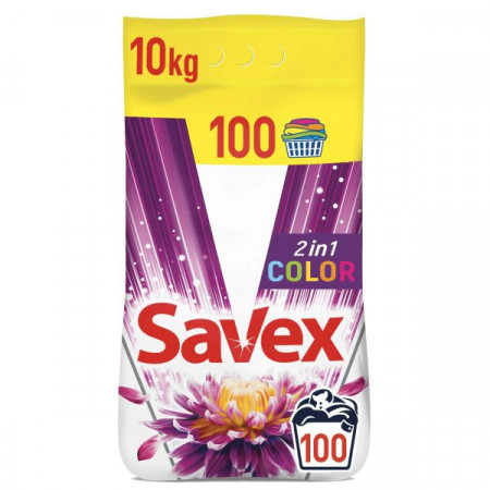 Savex Detergent de Rufe Pudra Automat 2in1 Color pentru 100 Spalari 10kg