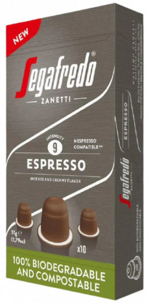 Segafredo Espresso Cafea Prajita Macinata 10 capsule 51g