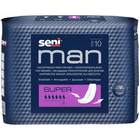 Seni Super Man Absobante Urologice pentru Barbati 10bucati