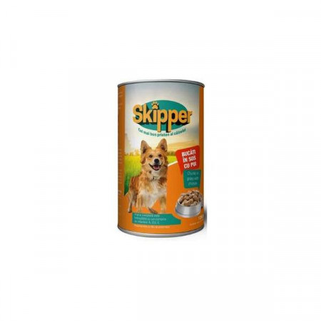 Skipper Conserva cu Hrana Completa pentru Caini Bucati in Sos cu Carne de Pui 1250g