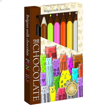 The Chocolate Ciocolata cu Lapte in Forma de Creioane Colorate 90g