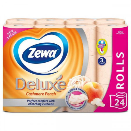 Zewa Deluxe Cashmere Peach Hartie Igenica 3 Straturi 24 Role