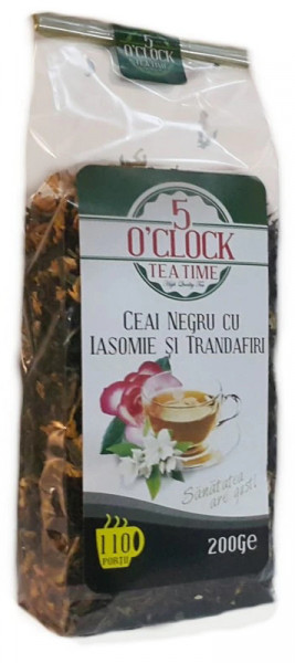 5 O'Clock Ceai Negru cu Iasomie si Trandafiri 200g