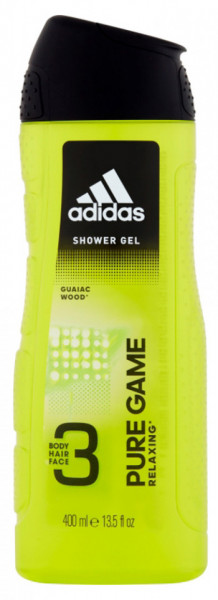 Adidas Pure Game Gel de Dus pentru Corp Fata si Par 400ml