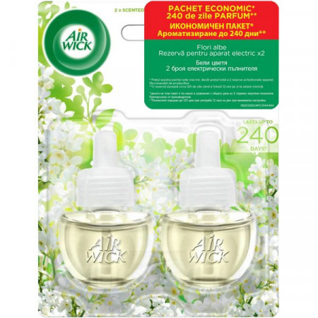 Air Wick Rezerva pentru Aparat Electric cu Parfum de Flori Albe 2bucati x 19ml