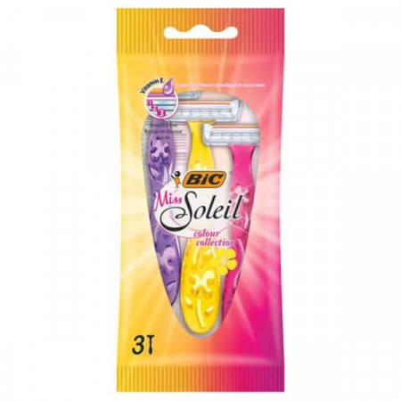 Bic Miss Soleil Colour Collection Aparat de Ras pentru Femei 3bucati