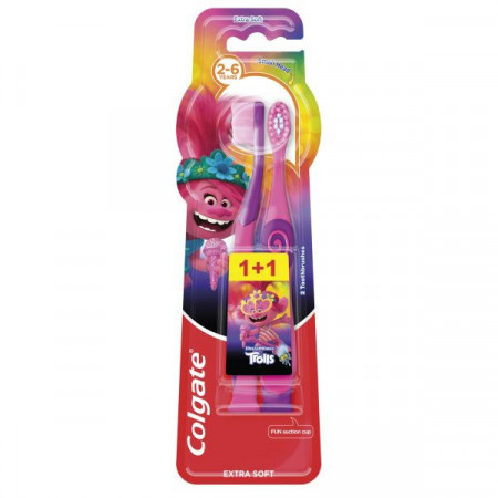 Colgate Extra Soft Periuta de Dinti pentru Copii 2-6 Ani 1+1 Gratis