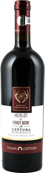 Crama Ceptura Cervus Cepturum Merlot & Pinot Noir Vin Rosu Demidulce 13.5% Alcool 750ml