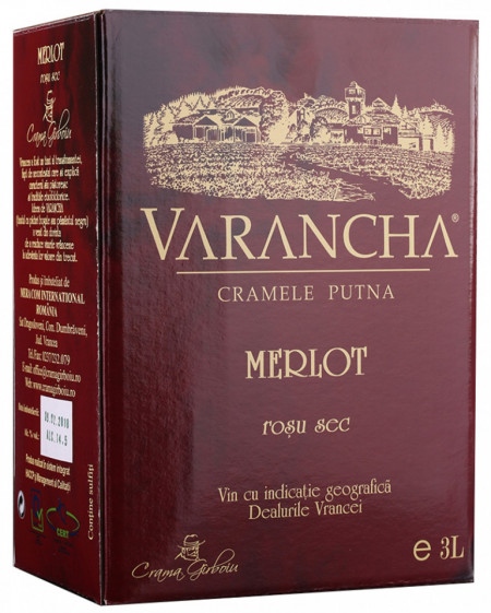 Crama Girboiu Varancha Merlot Vin Rosu Sec 14.5% Alcool 3L