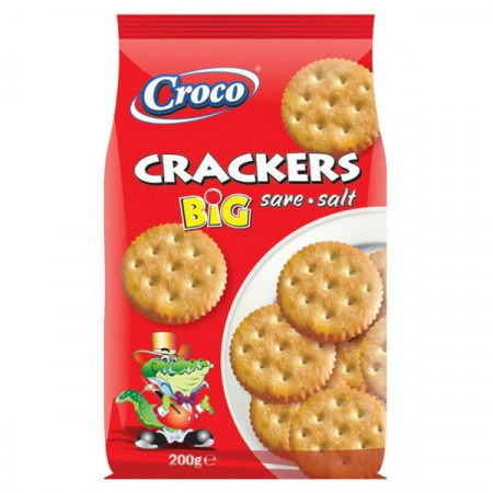 Croco Crackers Big Biscuiti Aperitiv cu Sare 200g