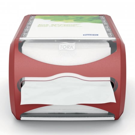 Dispenser de servetele de masa Tork Xpressnap® Countertop Rosu