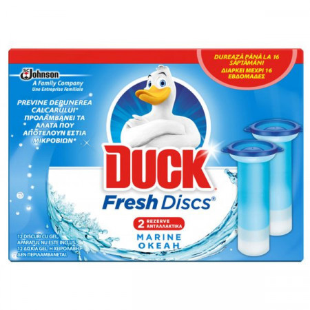 Duck Rezerve Odorizant Gel pentru Vasul Toaletei Marine 12 Discuri 72ml