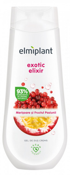 Elmiplant Exotic Elixir Gel de Dus Crema cu Merisoare si Fructul Pasiunii 400ml