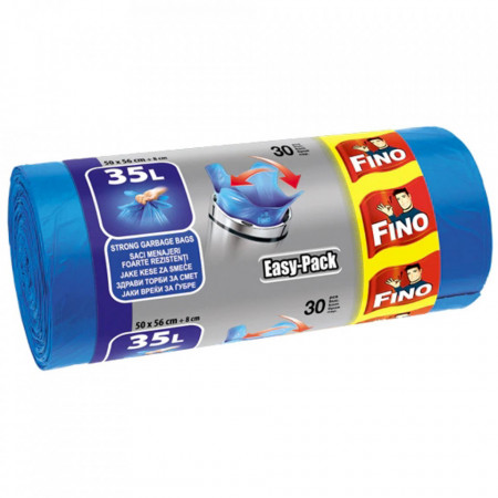 Fino Easy Pack Saci Menajeri Rezistenti Albastri 35L 30bucati