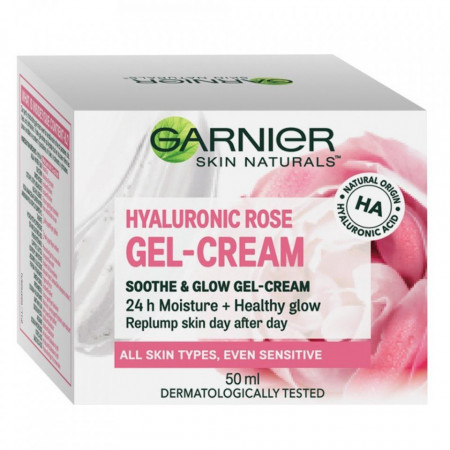 Garnier Hyaluronic Rose Gel Crema pentru Netezire si Iluminare 50ml