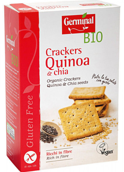 Germinal Biscuiti Crocanti cu Seminte de Quinoa si Chia fara Gluten Eco 150g