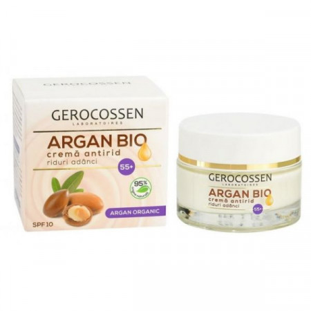 Gerocossen Argan Bio Crema Antirid pentru Riduri Adanci 55+ SPF10 50ml