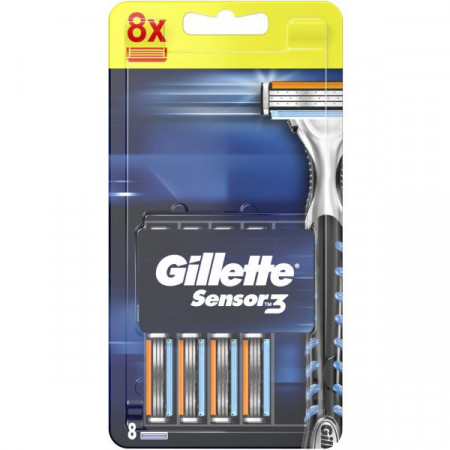 Gillette Sensor 3 Aparat de Ras cu 8 Rezerve