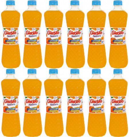 Giusto Natura Light Bautura Racoritoare Necarbogazoasa cu Suc de Portocale 12 buc x 500ML