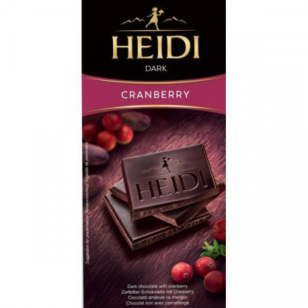 Heidi Ciocolata Amaruie cu Merisor 80g
