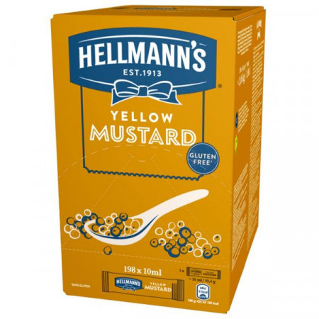 Hellmann's Mustar cu Indulcitori fara Gluten 10ml x 198bucati 1.98L